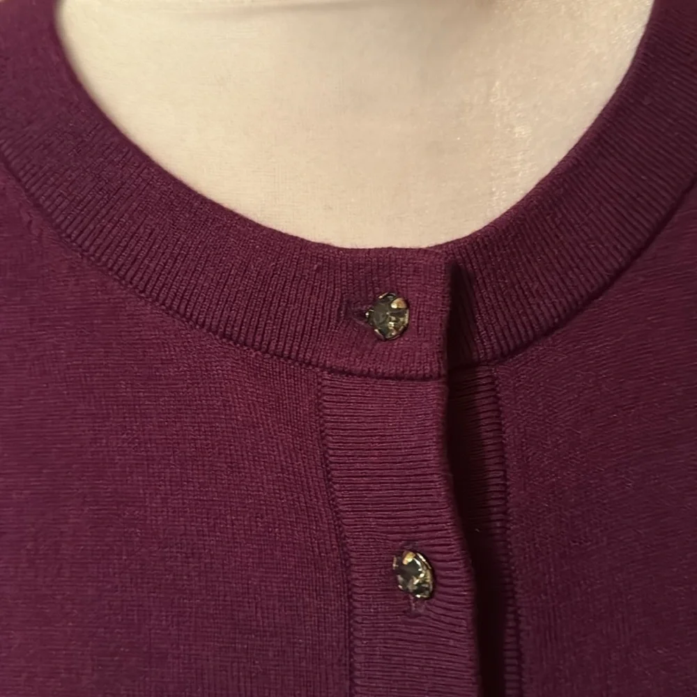 Women's Kate ♠️ plum cardigan Sz L - Picture 2 of 6